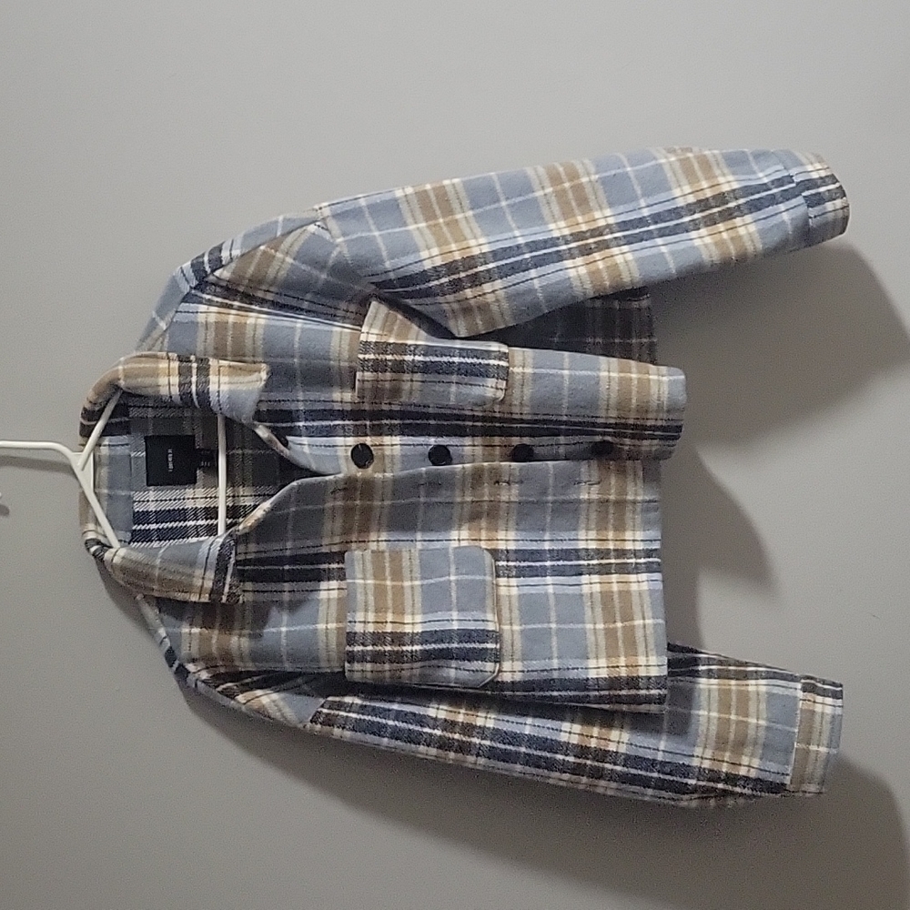 Womens flannel coat jacket size M